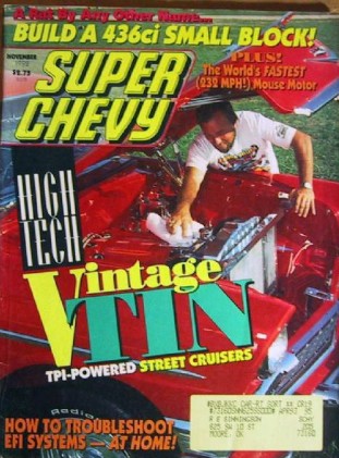 SUPER CHEVY 1992 NOV - 436 INCH MOUSE, TUNA HOLLEY